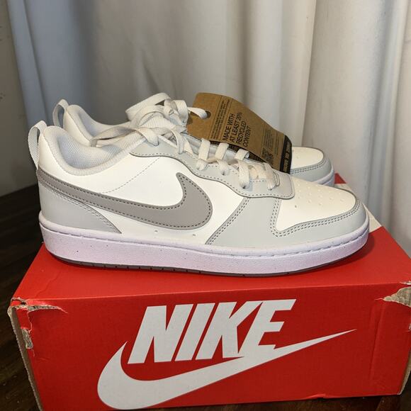 Nike Court Borough Low Recraft 7Y Sail/College Grey Photo Dust New W/Box - Picture 4 of 15